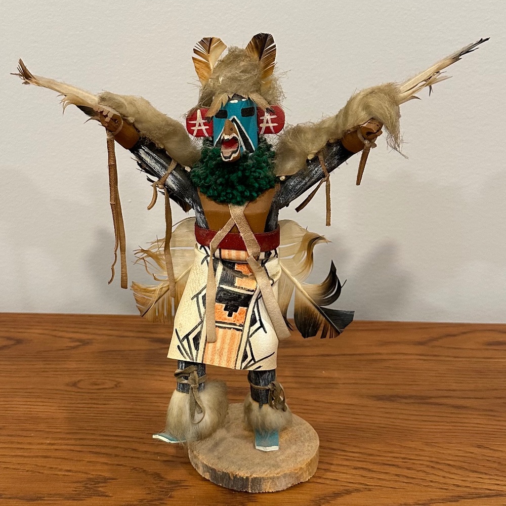 Vintage Eagle Dancer Katchina Doll Signed E. Cleveland